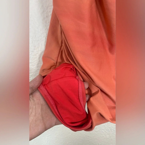 Kate Spade Peach Orange One Piece Swimsuit Floral Women’s Small Summer Spring - Picture 3 of 10